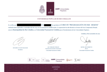 Certificación Cursos de verano 2022/2023
